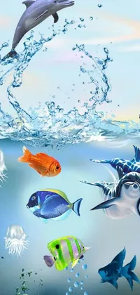 Transform your phone into an underwater paradise with this stunning live wallpaper