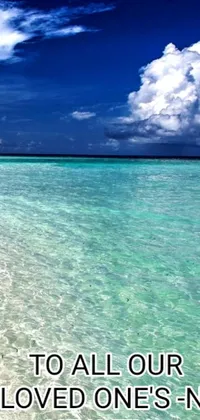 This phone live wallpaper boasts a serene island backdrop in Maldives, displaying a breathtaking view of the shimmering water in iridescent shades