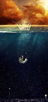 Experience the beauty and power of the ocean with this surreal live wallpaper