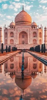 Experience the beauty of India with this Taj Mahal live wallpaper