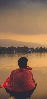 This phone live wallpaper showcases a serene lake in Guwahati, captured in a stunning picture with retro effects