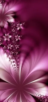 This phone live wallpaper showcases a stunning close-up of a flower on a purple background