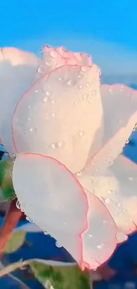 This phone live wallpaper showcases a beautiful close-up of a blooming flower