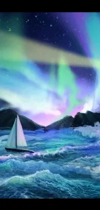 Sail off into a tranquil sea with this stunning live phone wallpaper