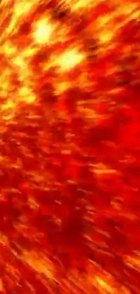 Get ready for an explosive display with this stunning live wallpaper featuring a highly detailed image of a fiery red and yellow explosion with a binary code center
