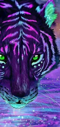 Feast your eyes on the Tiger in Water Live Wallpaper, a captivating digital art creation now trending on Deviantart
