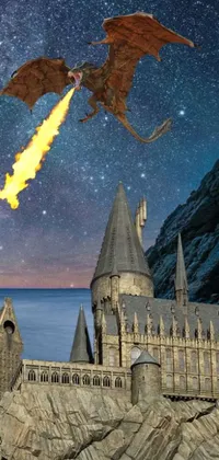 Experience the magic of a mythical castle through this stunning live wallpaper for your phone