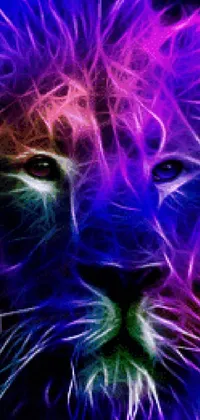 The Lion Face Live Wallpaper is a stunning digital art illustration by a talented artist