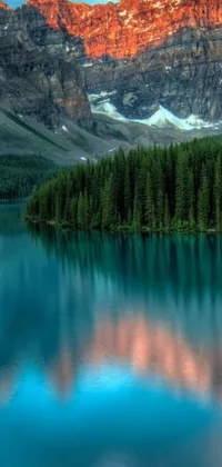 This beautiful live wallpaper depicts a serene and peaceful scene from Banff National Park