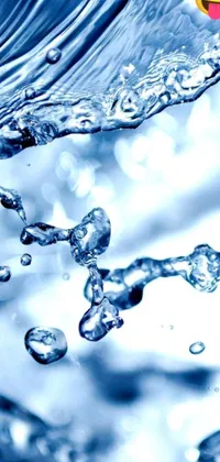 Enhance your phone's appearance with this stunning live wallpaper featuring a captivating close up of water