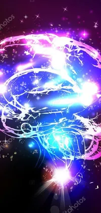 Transform your phone screen into a glowing brain with this dynamic and abstract live wallpaper