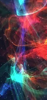 Enjoy the stunning beauty of a star-filled sky on your phone with this mesmerizing live wallpaper in digital art style