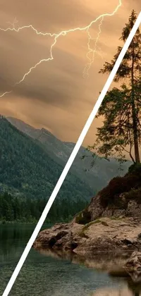 Enjoy the serenity of nature and the power of natural havoc with this stunning live wallpaper