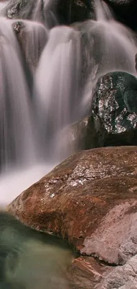 Nature Waterfall Rock Live Wallpaper