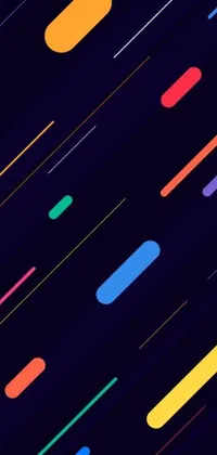 This phone live wallpaper boasts a striking combination of dark and colorful elements