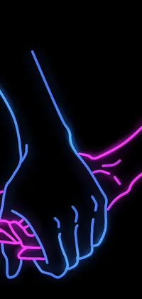 Neon Electric Blue Magenta Live Wallpaper