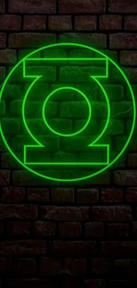 Get the ultimate Green Lantern wallpaper for your phone! Featuring the iconic logo on a textured brick wall, this live wallpaper will add a touch of superhero heroism to your device