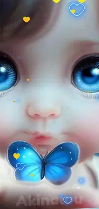 Nose Eyebrow Blue Live Wallpaper