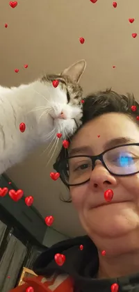 Nose Glasses Cat Live Wallpaper