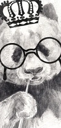 cute black 'n withe panda Live Wallpaper