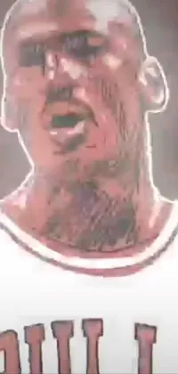 This phone live wallpaper features a close-up shot of a basketball player wearing a sports jersey and displaying a tattoo inspired by Christopher Williams