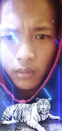 Experience the urban cool with this live wallpaper featuring a close-up of a person wearing a hoodie