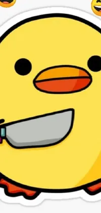 DERPY DUCKY (WITH KNIFE) Live Wallpaper - free download
