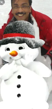 Nose Snowman Head Live Wallpaper