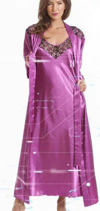 One-piece Garment Purple Dress Live Wallpaper