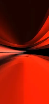 This live wallpaper features a mesmerizing red and black background with a curved perspective and glossy reflections