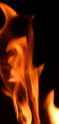 This phone live wallpaper captures the intense beauty of a raging fire