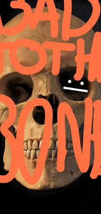 The Bad to the Bone Phone Live Wallpaper features a striking image of a skull with the words "Bad to the Bone" emblazoned across it