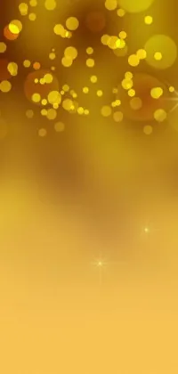 This stunning 3D phone live wallpaper features a luxurious gold background with floating sparkles and stars