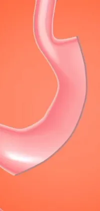Introducing a unique and attention-grabbing live wallpaper for your phone! This digital rendering showcases a close up of a stomach with realistic shading on a vibrant orange background