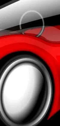 This stunning phone live wallpaper features a red sports car on a black background