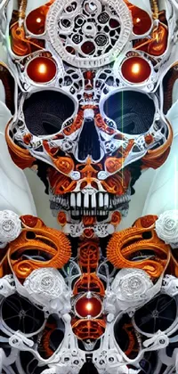 Orange Bone Headgear Live Wallpaper