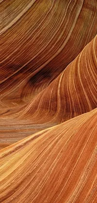 This phone live wallpaper features an art nouveau-inspired close-up of a wave formation in the desert