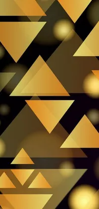 This phone live wallpaper features a sleek and modern design with a black and gold color scheme