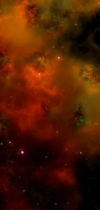 This stunning phone live wallpaper features a mesmerizing space scene created with digital art