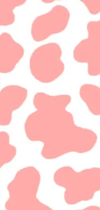 This live wallpaper features a vibrant pink heart pattern against a white background
