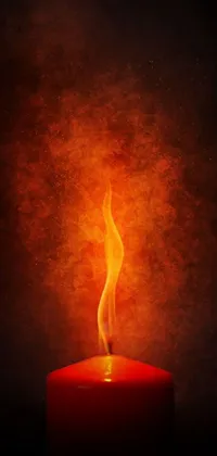 Orange Candle Fire Live Wallpaper