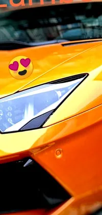 This mobile wallpaper features a Lamborghini Aventador covered in a vibrant Tumblr-inspired sticker