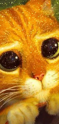 Orange Carnivore Cat Live Wallpaper