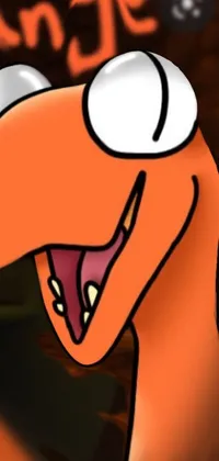 Orange Cartoon Gesture Live Wallpaper