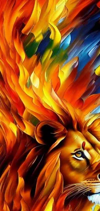 Get the most stunning live wallpaper for your phone featuring a fierce lion
