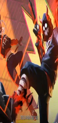 Orange Fictional Character Art Live Wallpaper