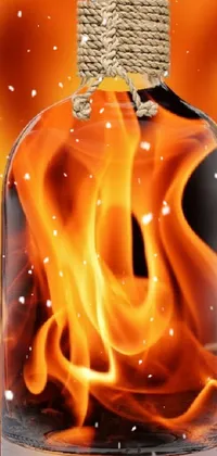 Orange Flame Abstract Live Wallpaper