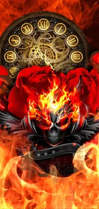 Fire skull Live Wallpaper