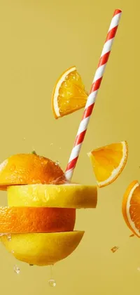Orange Food Liquid Live Wallpaper