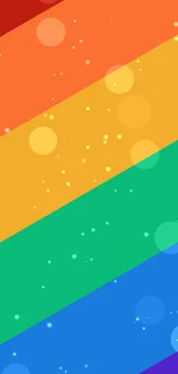 Looking for a striking phone live wallpaper? Try this Unsplash sourced 4k image, featuring close up of a rainbow colored background that channels the LGBT flag